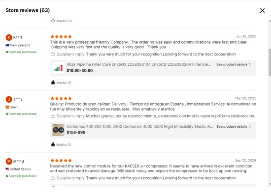 Store reviews